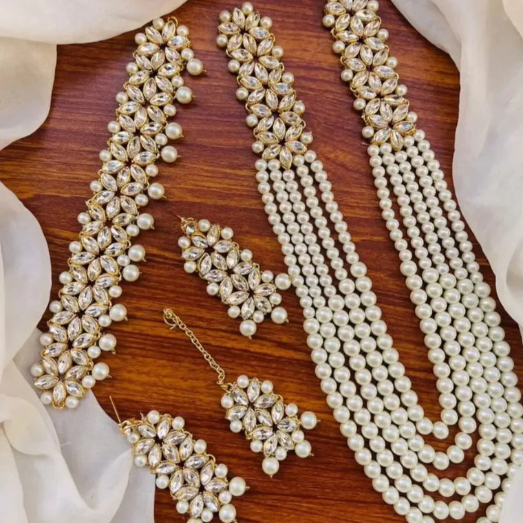 Mughlai Pearl 5 pcs Bridal Necklace